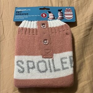 Vibrant Cozy Pink and White Pet Sweater